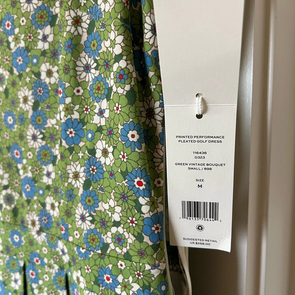 Tory Burch Green and Blue Floral Golf Dress - Picture 3 of 5